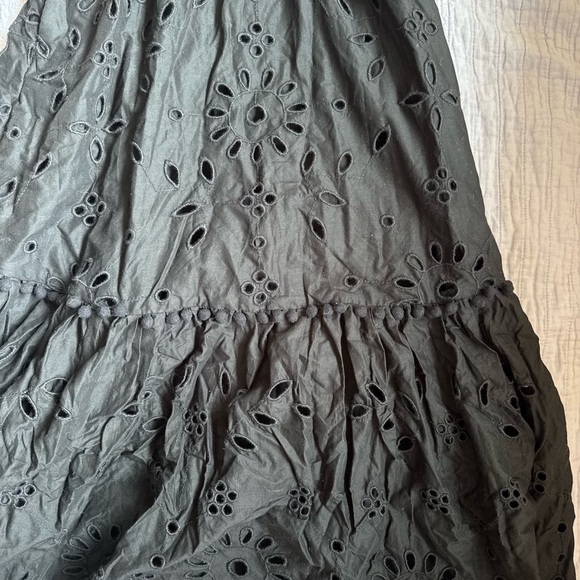 JCrew Midi Black Eyelet Dress 2T - Picture 3 of 8